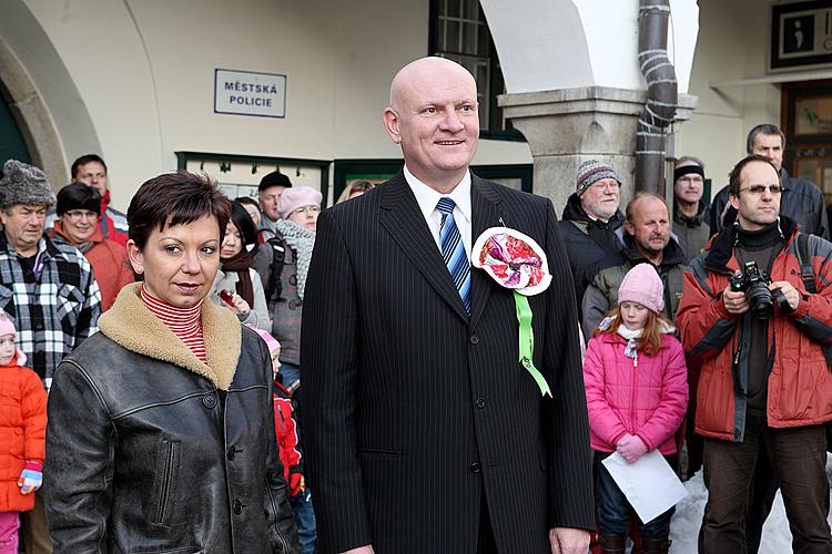 Karnevalsumzug durch die Stadt Český Krumlov, 16.2.2010