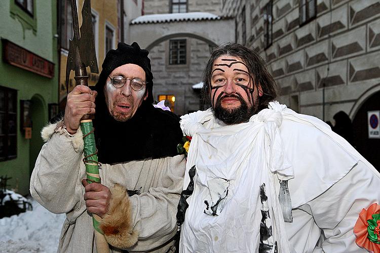 Carnival parade through the city Český Krumlov, 16.2.2010