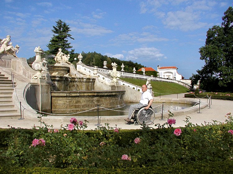 Kaskádová fontána v zámecké zahradě v Českém Krumlově, foto: Lubor Mrázek