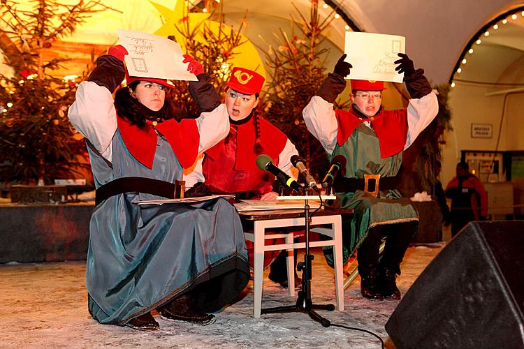 4. Adventssonntag - Jesuleins Postamt zum Goldenen Engel, Advent und Weihnachten in Český Krumlov 2010