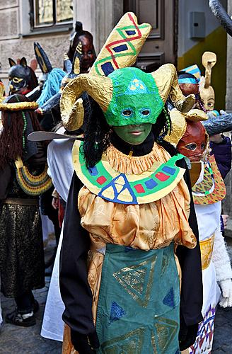 Carnival parade in Český Krumlov, 8th March 2010