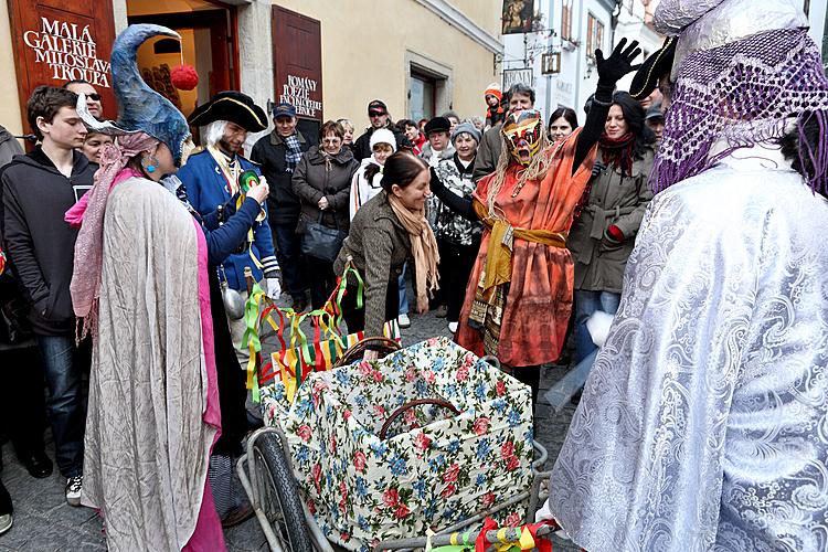 Carnival parade in Český Krumlov, 8th March 2010