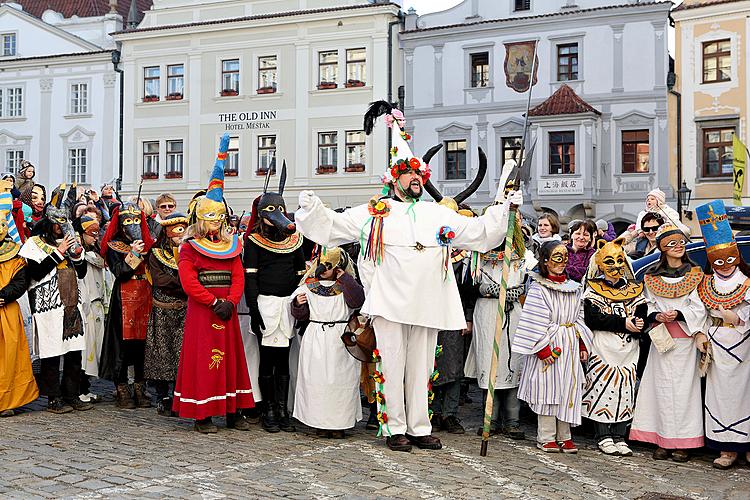 Carnival parade in Český Krumlov, 8th March 2010