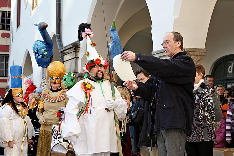 Carnival parade in Český Krumlov, 8th March 2010