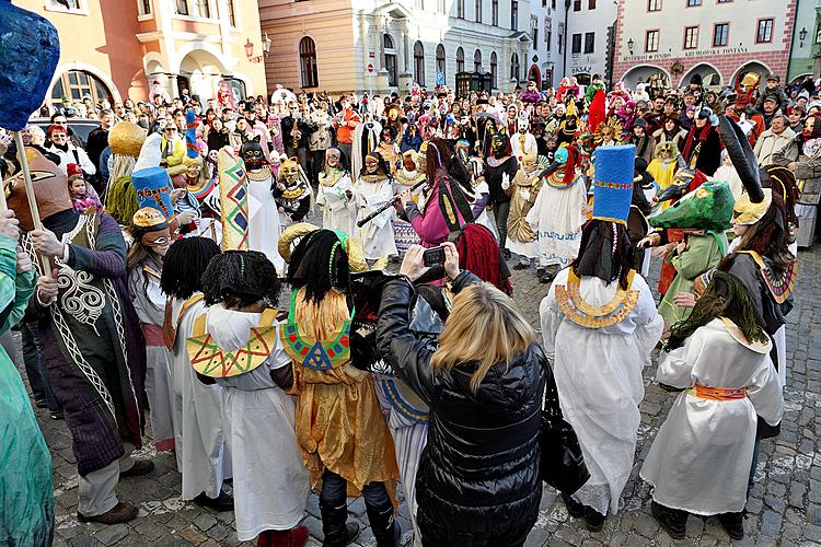 Carnival parade in Český Krumlov, 8th March 2010