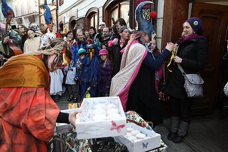 Carnival parade in Český Krumlov, 8th March 2010