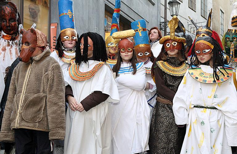 Carnival parade in Český Krumlov, 8th March 2010