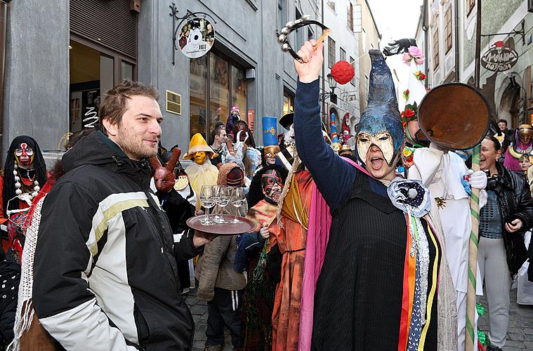 Carnival parade in Český Krumlov, 8th March 2010