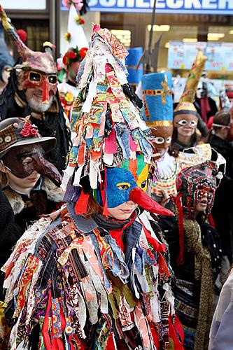 Carnival parade in Český Krumlov, 8th March 2010