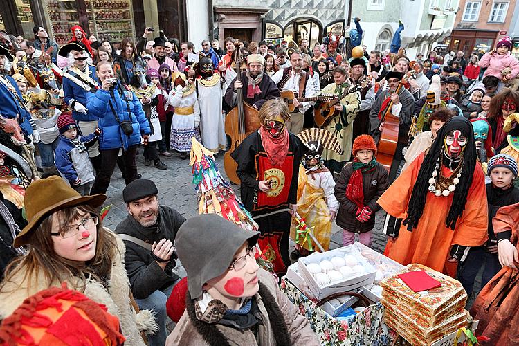 Carnival parade in Český Krumlov, 8th March 2010