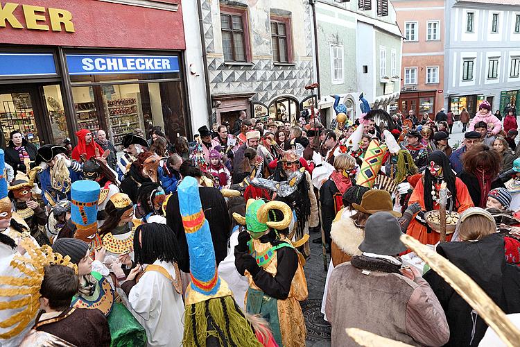 Carnival parade in Český Krumlov, 8th March 2010