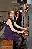 Lucie Žáková (Orgel), Žofie Vokálková (Flaute), Kammermusikfestival Český Krumlov 26.6.2011, Foto: Lubor Mrázek