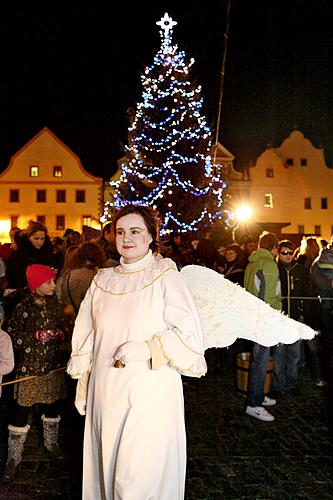 2nd Advent Sunday - St. Nicholas Present Distribution, Square Náměstí Svornosti, Český Krumlov, 4.12.2011