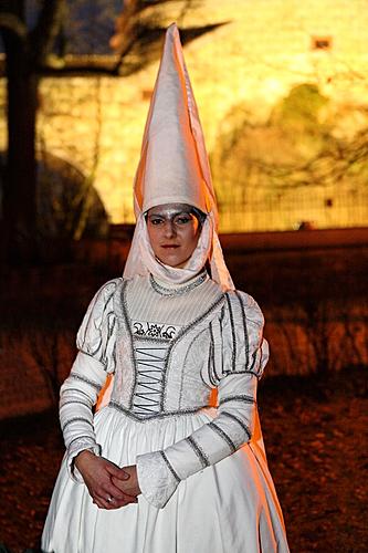 3. Adventssonntag - Jesuleins Postamt Zum Goldenen Engel und Ankunft der Weissen Frau, Český Krumlov 11.12.2011