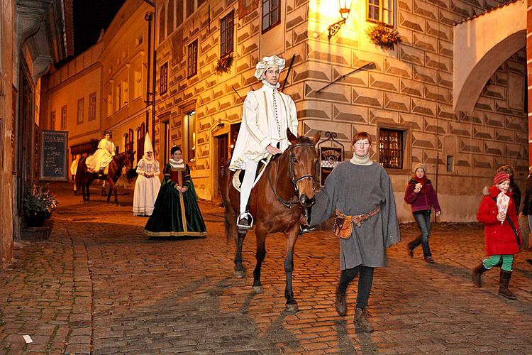 3. Adventssonntag - Jesuleins Postamt Zum Goldenen Engel und Ankunft der Weissen Frau, Český Krumlov 11.12.2011