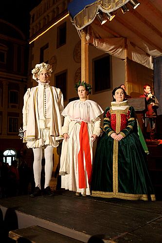 3. Adventssonntag - Jesuleins Postamt Zum Goldenen Engel und Ankunft der Weissen Frau, Český Krumlov 11.12.2011