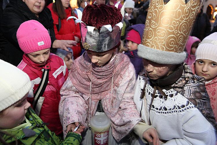 Dreikönigstag in Český Krumlov, 6.1.2012