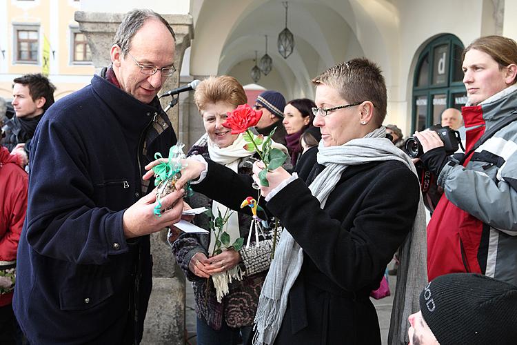 Masopustní průvod v Českém Krumlově, 21. února 2012