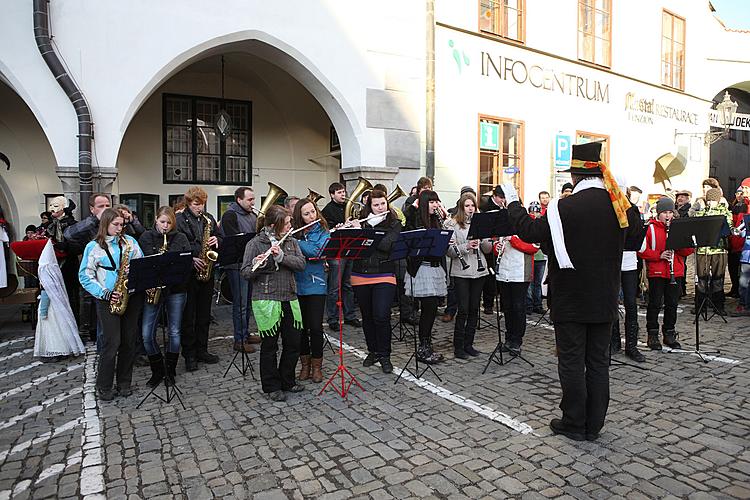 Masopustní průvod v Českém Krumlově, 21. února 2012