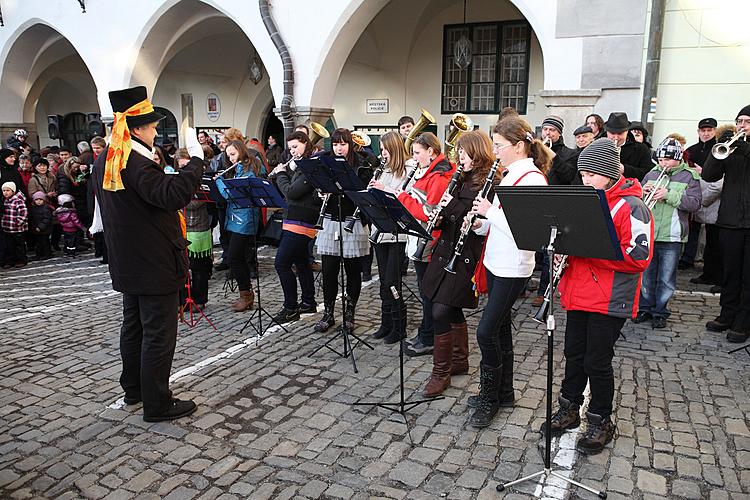 Masopustní průvod v Českém Krumlově, 21. února 2012