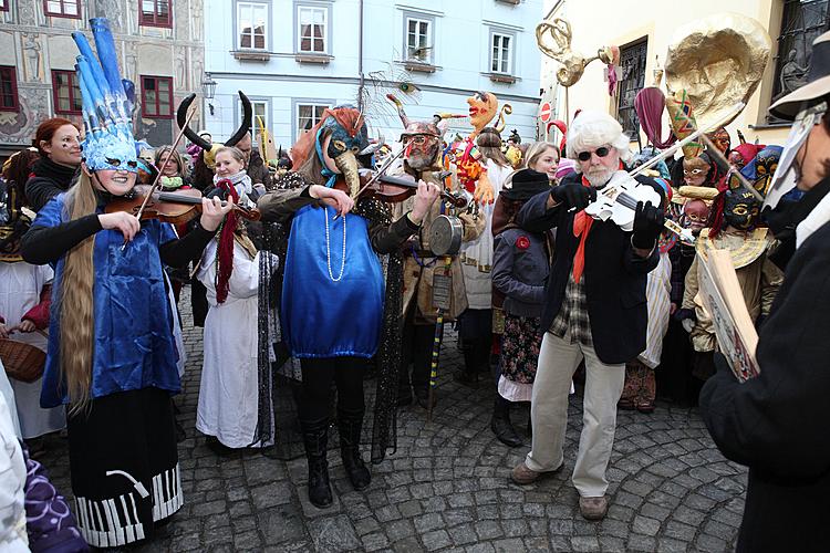 Masopustní průvod v Českém Krumlově, 21. února 2012