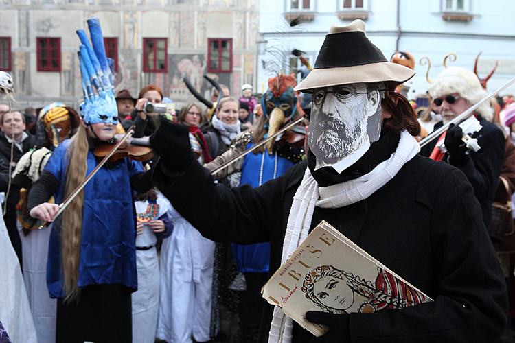 Masopustní průvod v Českém Krumlově, 21. února 2012