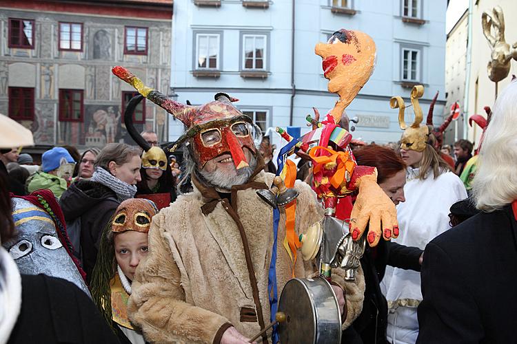 Masopustní průvod v Českém Krumlově, 21. února 2012