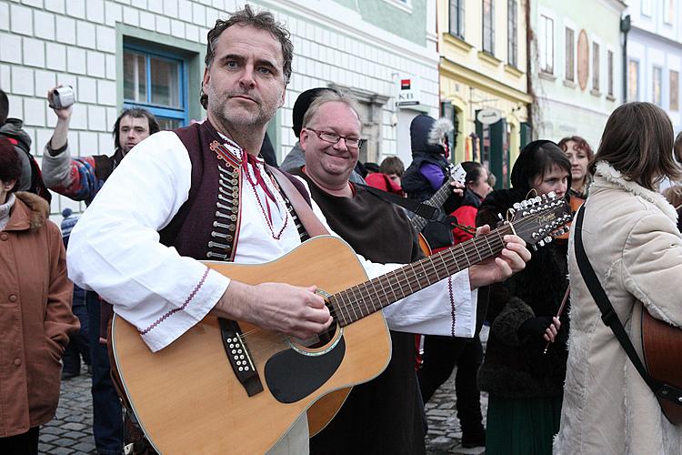 Masopustní průvod v Českém Krumlově, 21. února 2012