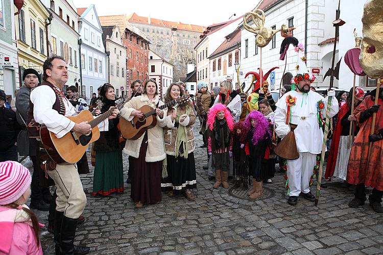 Masopustní průvod v Českém Krumlově, 21. února 2012