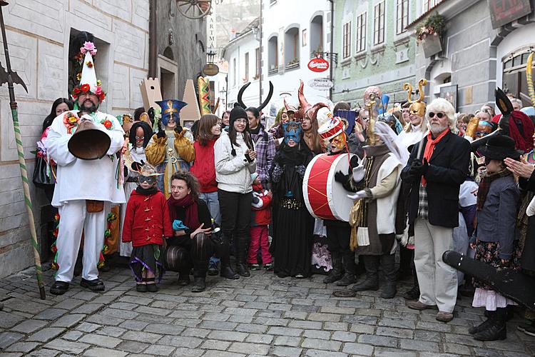 Masopustní průvod v Českém Krumlově, 21. února 2012