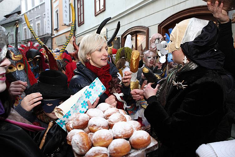 Masopustní průvod v Českém Krumlově, 21. února 2012