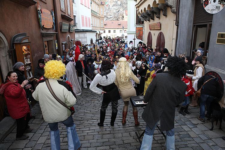 Masopustní průvod v Českém Krumlově, 21. února 2012