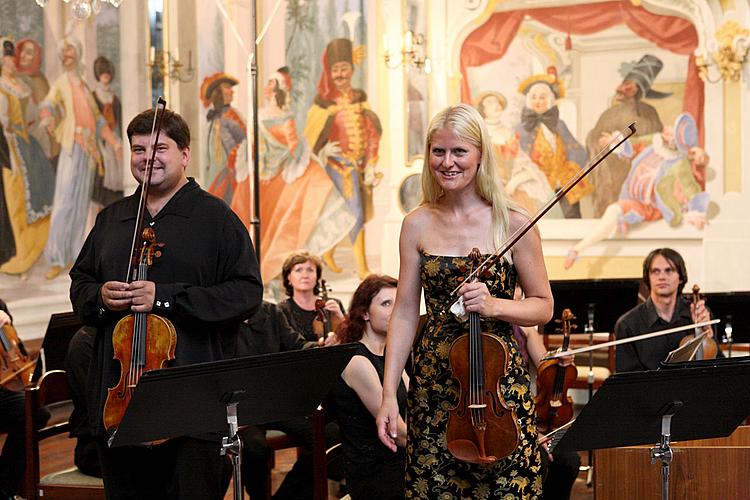 Concert In Honor to master Josef Suk - Gabriela Demeterová (violin), Jan Mráček (violin), Josef Špaček (violin), South Bohemian Chamber Philharmonic and Jan Talich (conductor), Chamber Music Festival Český Krumlov, 7.7.2012