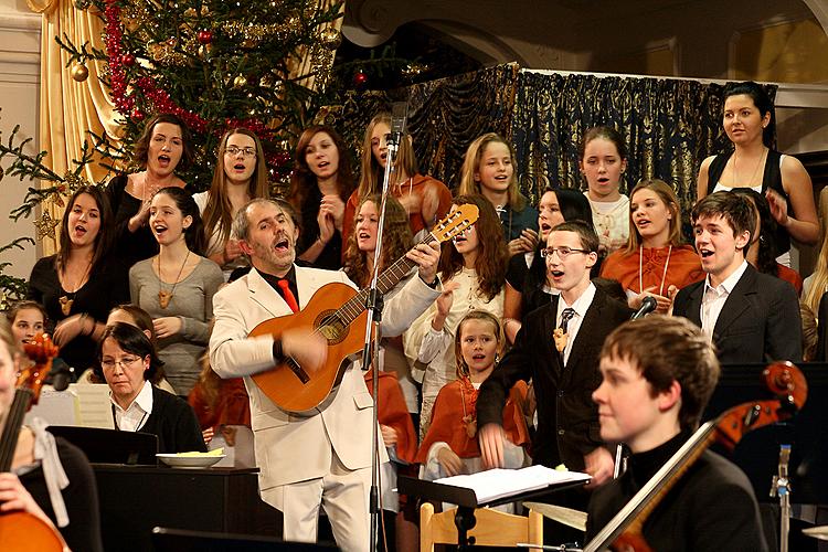 Concert performed by the Artistic Elementary School in Český Krumlov to celebrate the 20th anniversary of entering the town into the UNESCO World Heritage List, 15.12.2012