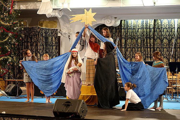 Concert performed by the Artistic Elementary School in Český Krumlov to celebrate the 20th anniversary of entering the town into the UNESCO World Heritage List, 15.12.2012