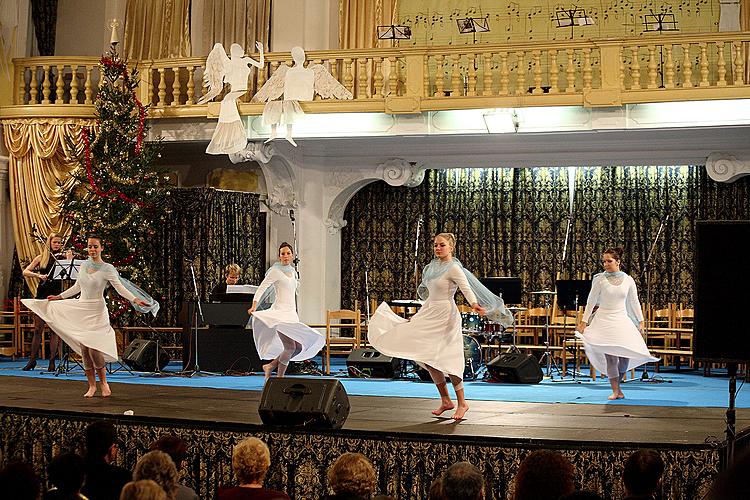 Concert performed by the Artistic Elementary School in Český Krumlov to celebrate the 20th anniversary of entering the town into the UNESCO World Heritage List, 15.12.2012