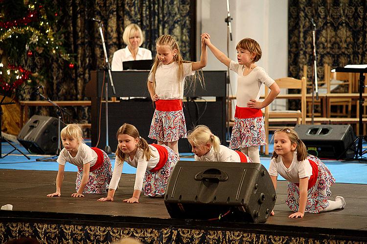 Concert performed by the Artistic Elementary School in Český Krumlov to celebrate the 20th anniversary of entering the town into the UNESCO World Heritage List, 15.12.2012