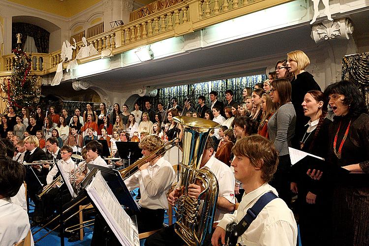 Concert performed by the Artistic Elementary School in Český Krumlov to celebrate the 20th anniversary of entering the town into the UNESCO World Heritage List, 15.12.2012