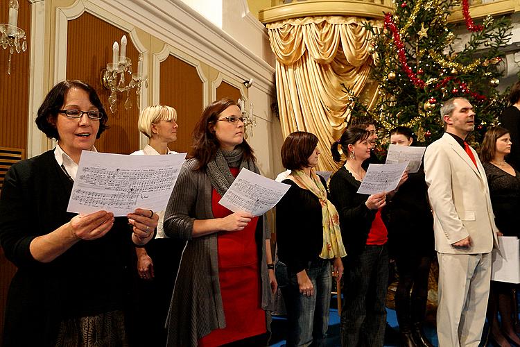 Concert performed by the Artistic Elementary School in Český Krumlov to celebrate the 20th anniversary of entering the town into the UNESCO World Heritage List, 15.12.2012