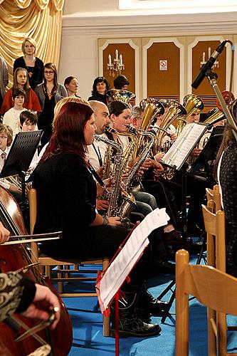 Concert performed by the Artistic Elementary School in Český Krumlov to celebrate the 20th anniversary of entering the town into the UNESCO World Heritage List, 15.12.2012