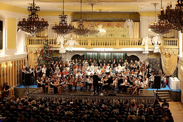 Concert performed by the Artistic Elementary School in Český Krumlov to celebrate the 20th anniversary of entering the town into the UNESCO World Heritage List, 15.12.2012