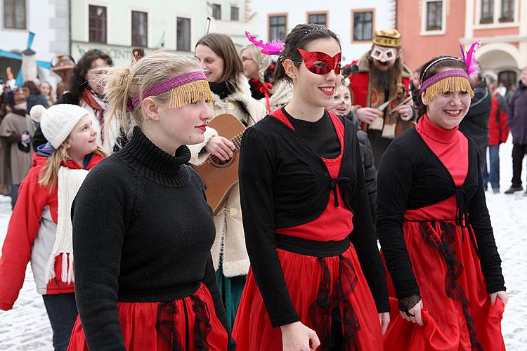 Masopustní průvod v Českém Krumlově, 12. února 2013