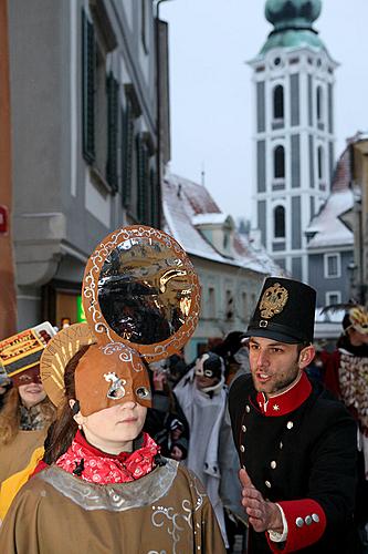 Carnival parade in Český Krumlov, 12th February 2013