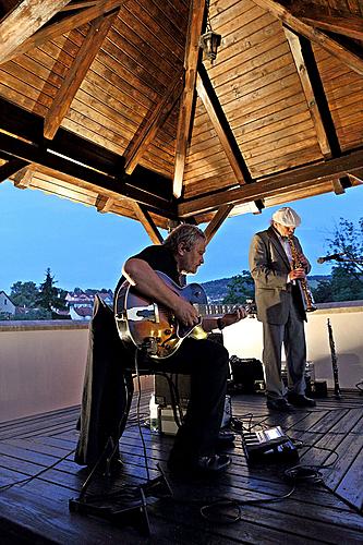 System Tandem: Jiří Stivín – Flöten und Jaroslav Šindler - guitar , 2.7.2013, Kammermusikfestival Český Krumlov