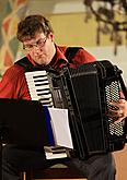 Karel Dohnal (Klarinette) - Projekt "Harlekin", Jiří Lukeš (Akkordeon), Internationales Musikfestival Český Krumlov, 7.8.2013, Quelle: Auviex s.r.o., Foto: Libor Sváček
