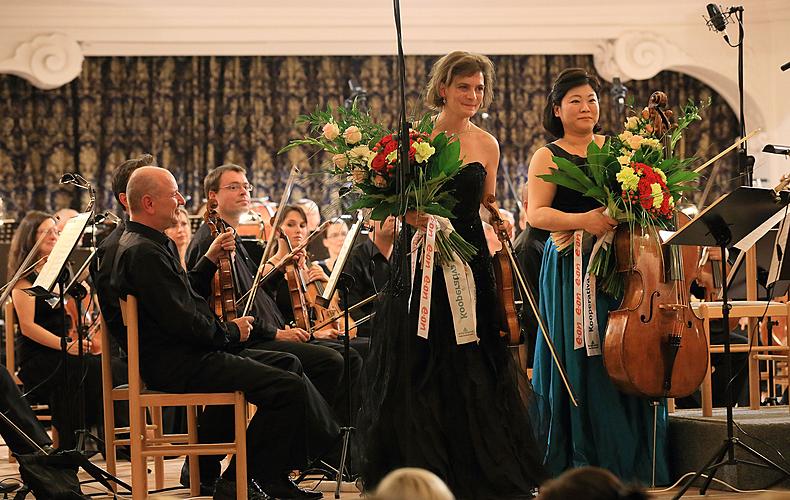 Albena Danailova - Violine, Meehae Ryo - Violoncello und Rundfunk-Sinfonieorchester Prag, Internationales Musikfestival Český Krumlov, 17.8.2013