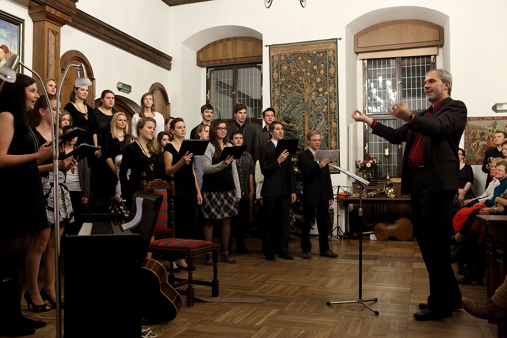 Die Zeit der Freude und Fröhlichkeit - Konzert des Ensembles Medvíďata, Kunstschule ZUŠ Český Krumlov, 22.12.2013