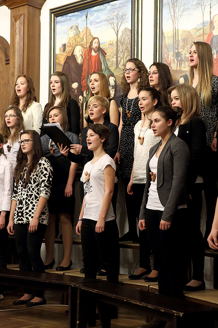 Die Zeit der Freude und Fröhlichkeit - Konzert des Ensembles Medvíďata, Kunstschule ZUŠ Český Krumlov, 22.12.2013