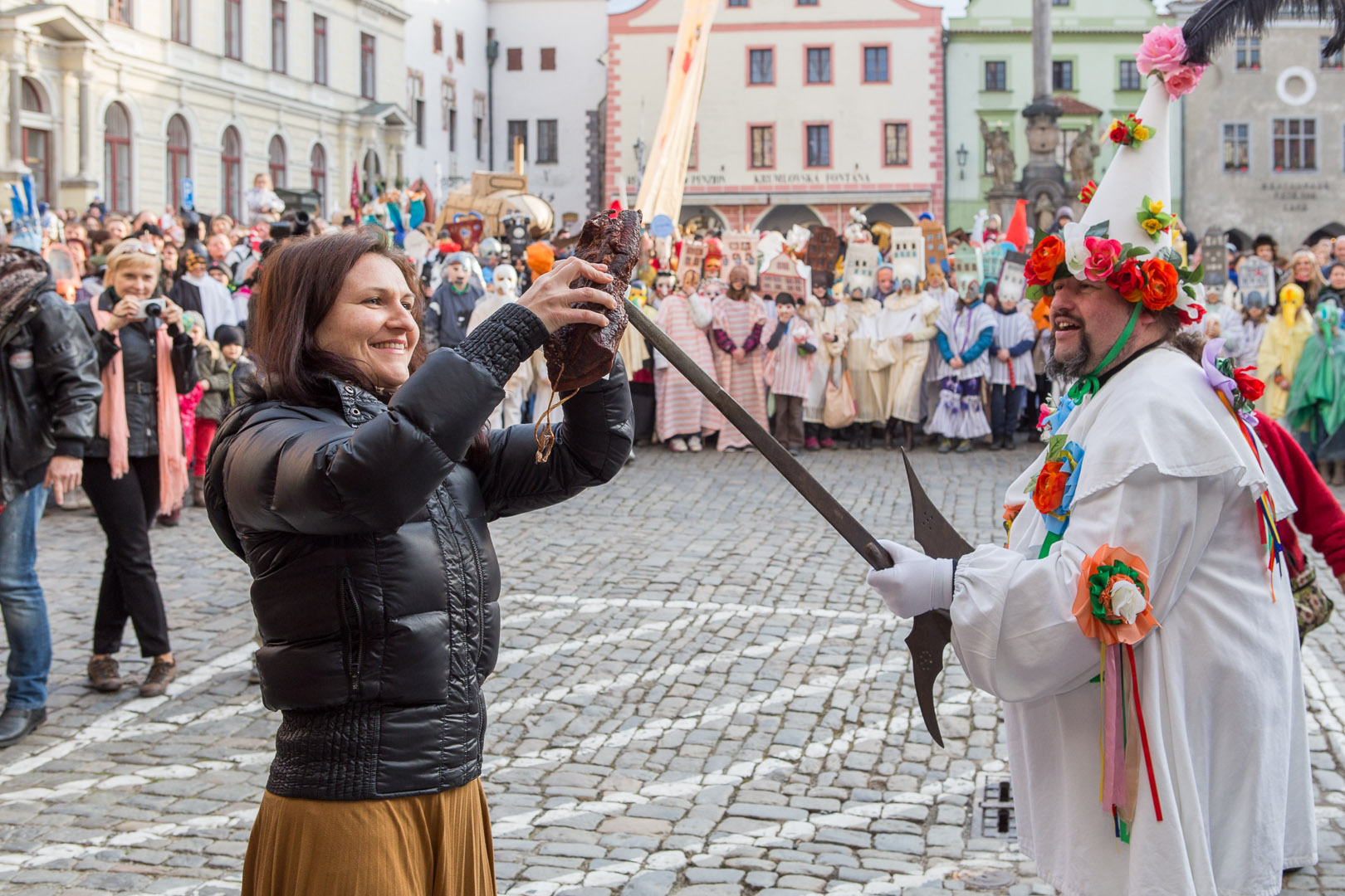 Masopustní průvod v Českém Krumlově, 4. března 2014