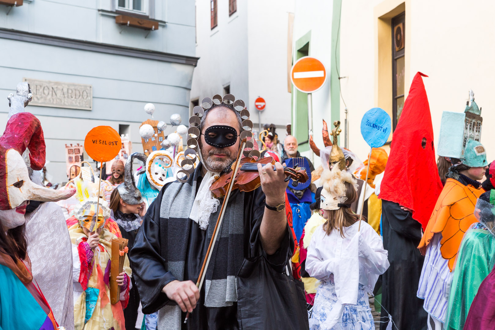 Masopustní průvod v Českém Krumlově, 4. března 2014